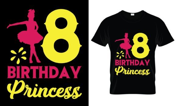 8 Birthday Princess T-Shirt